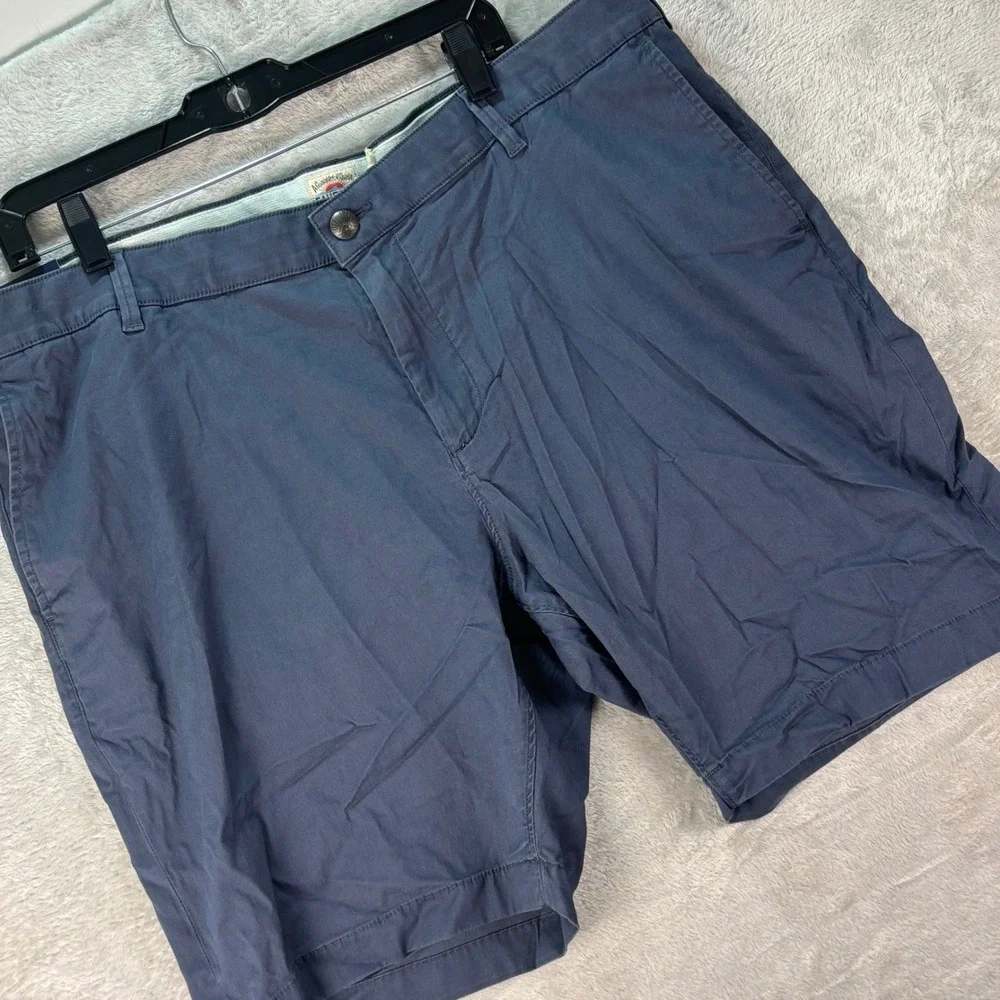 Faherty Island Life Shorts Organic Cotton Size Mens 40 Navy Blue Chino Preppy 8